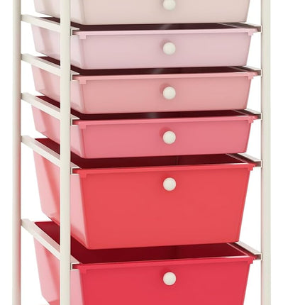 Dreamade 6 Storage Drawer Cart Rolling Organizer Cart for Tools