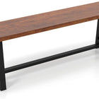 Dreamade 40” Wood Dining Bench, 2 Person Entryway Shoe Bench with Metal Frame, Rectangular End of Bed Bench