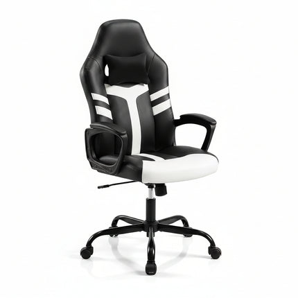 Dreamade Faux Leather Upholstered Office Chair w/Removable Head Pillow