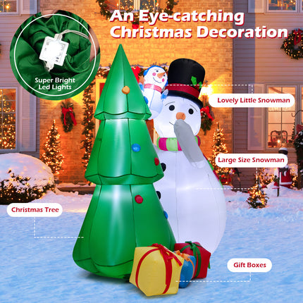 DREAMADE 6 FT Christmas Decoration, Inflatable Christmas Tree with Snowmen