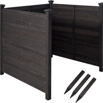 Dreamade Wooden Privacy Fence with Stakes 47" W x 45.5" H