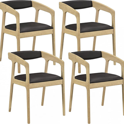 Dreamade Modern Accent Chair - PU Leather Upholstered Armchairs w/Cozy Backrest & Padded Seat Cushion
