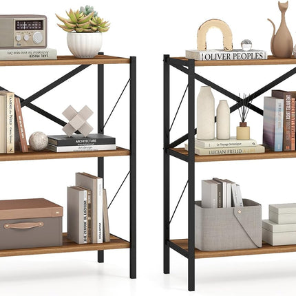Dreamade Modern Bookcase with Heavy-Duty Metal Frame (1/2)