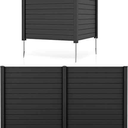 Dreamade Air Conditioner Fence 2/4 Panels - 48''W x 48''H Outdoor Privacy Screen with Upgraded Metal Stakes
