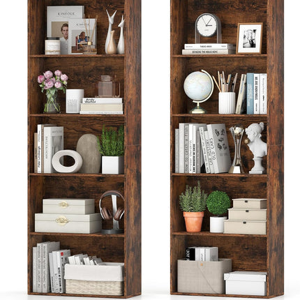 Dreamade 5-Tier Bookshelf Freestanding Bookcase with 5 Open Shelf