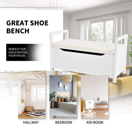 Dreamade Shoe Storage Bench with Cushion
