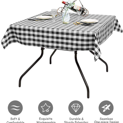 Dreamade Decorative Buffalo Plaid Table Cover for Kitchen Dining Wedding Party