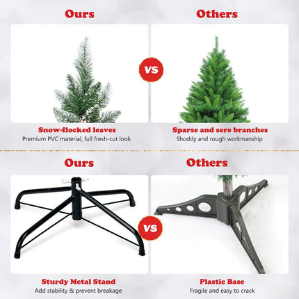 5ft, 6FT 7.5FT Artificial Pencil Christmas Tree - DreamadeUS