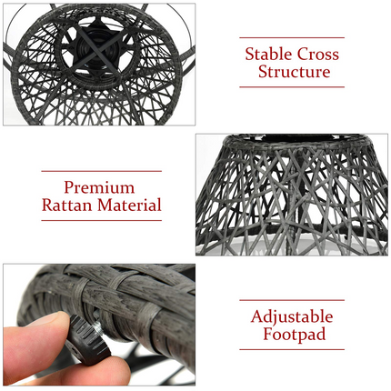 Dreamade Rattan Round Papasan Chair