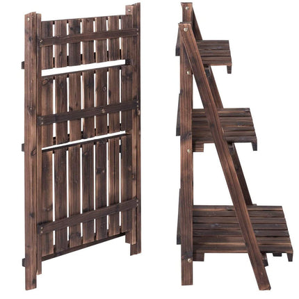 Dreamade 3 Tier Folding Wooden Plant Stand