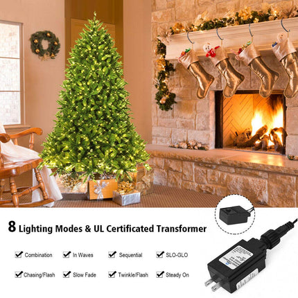 6ft Prelit Christmas Tree, Premium Hinged Artificial Fir Tree - DreamadeUS