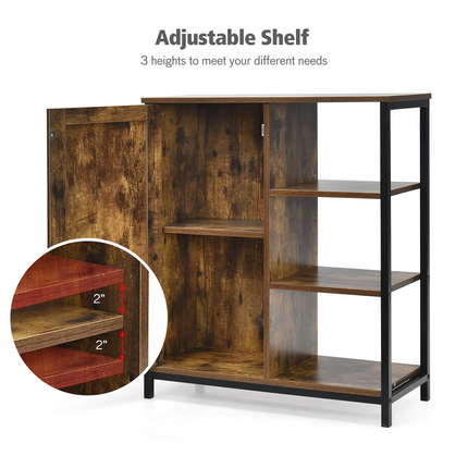 Dreamade Storage Cabinet, Industrial Pantry Cupboard
