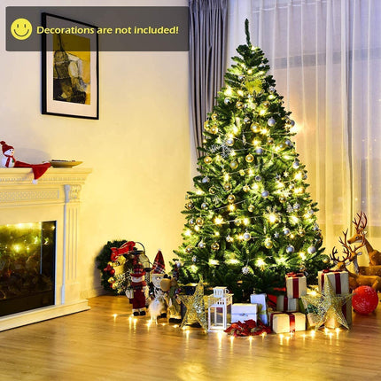 Artificial Douglas Christmas Tree, 7.5 Unlit Hinged Pine Tree with 2254 Branch Tips and Solid Metal Stand - DreamadeUS