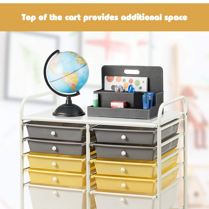 Dreamade 12 Drawer Rolling Storage Cart