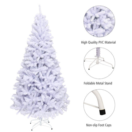 6ft /7.5ft/9ft White Artificial Christmas Tree - DreamadeUS