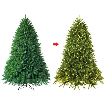 5ft Prelit Christmas Tree, Premium Hinged Artificial Fir Tree - DreamadeUS