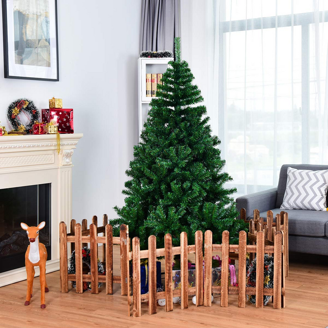 Dreamade Artificial Christmas Tree, Unlit Premium Hinged Spruce Xmas Tree with Solid Metal Stand, for Outdoor and Indoor Decor - DreamadeUS