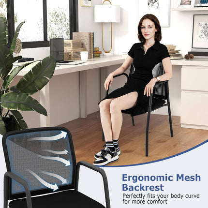 Dreamade Office Guest Chair, Waiting Room Chairs with Mesh Back