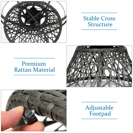 Dreamade Rattan Round Papasan Chair