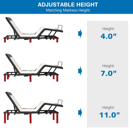 Adjustable Bed Base with Wireless Remote - Dreamade