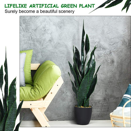 Artificial Snake Plant, 36" Fake Sansevieria - DreamadeUS