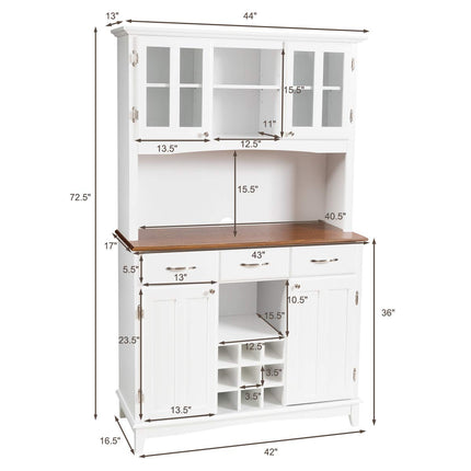 Dreamade Buffet Hutch Cabinet, Kitchen Hutch Sideboard