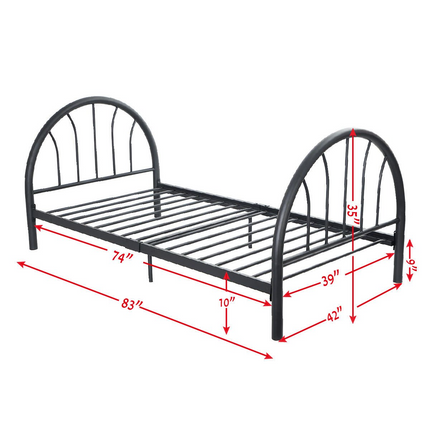 Dreamade 83" x 42" x 35" Metal Bed Platform Frame Twin Size Bedroom Home Furniture