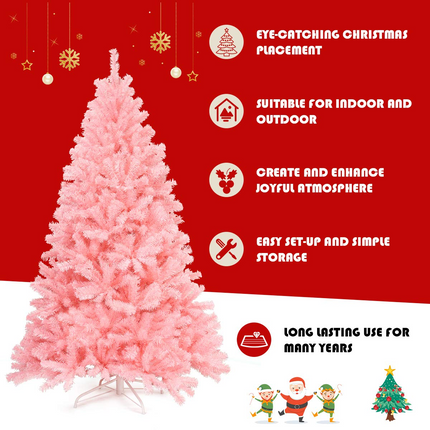 Dreamade Unlit Artificial Christmas Tree, 100% New PVC Material, Xmas Tree for Indoor and Outdoor Decoration - DreamadeUS