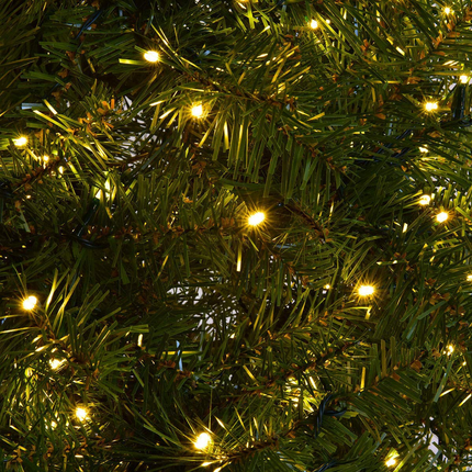 Dreamade Pre-Lit Christmas Tree Artificial PVC Spruce Hinged with 560 LED Lights and Solid Metal Legs - DreamadeUS