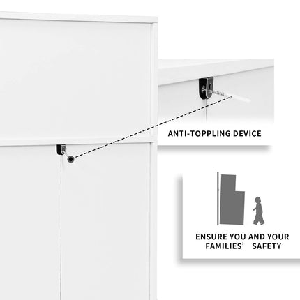 Dresser with 3 Drawers and 2 Cubbies Functional Organizer