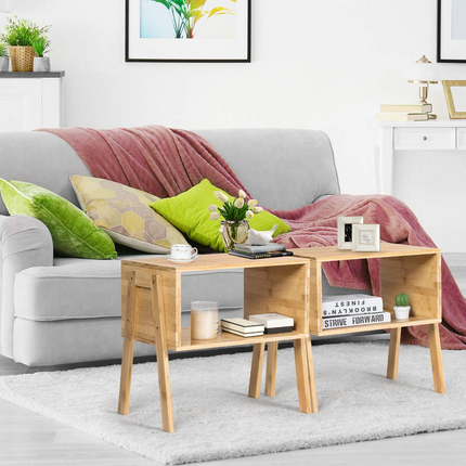 Dreamade Bedroom Stackable End Table (Natural)