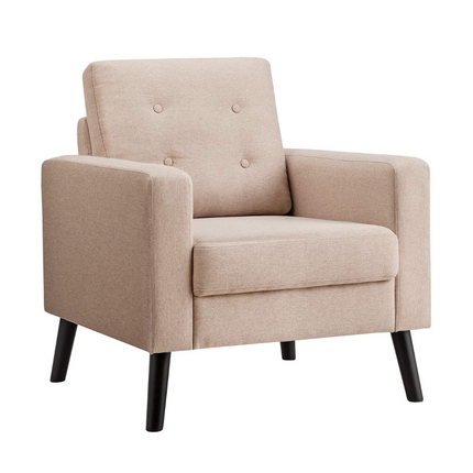 Dreamade Modern Accent Chair, Mid-Century Upholstered Armchair Club Chair - Dreamadeus