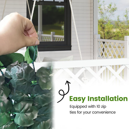 DREAMADE Faux Ivy Privacy Screen, Expandable Artificial Greenery Fence
