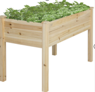 DREAMADE Raised Garden Bed, 47" x 22.5" x 30" Elevated Planter Box w/Legs & Drainage Hole