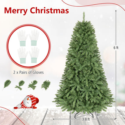 DREAMADE Christmas Tree | Artificial Christmas Tree Hinged Branches and Folding Metal Stand for Home