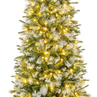 Dreamade 6ft / 7.5ft / 9ft Pre-Lit Pencil Christmas Tree with Flocked Frosted Tips & LED Lights