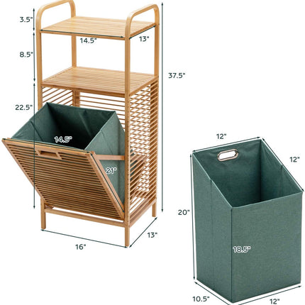 Bamboo Freestanding Clothes Basket - Dreamadeus