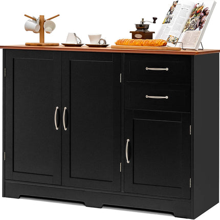 Dreamade Buffet Server Sideboard Storage Cabinet Console Table Utensils Organizer