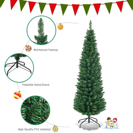 Pencil Christmas Tree, Artificial Slim Skinny Tree - DreamadeUS
