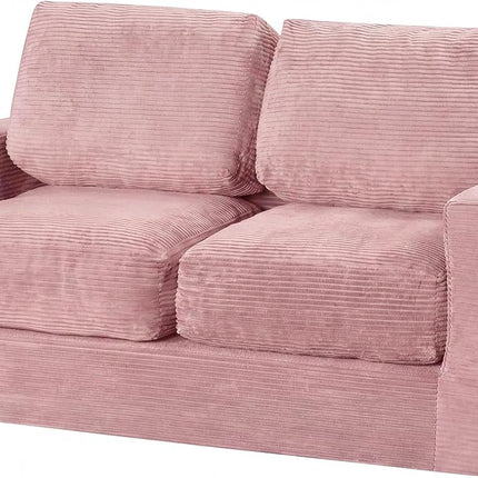Dreamade 2-Seater Floor Couch with Removable Corduroy Cover