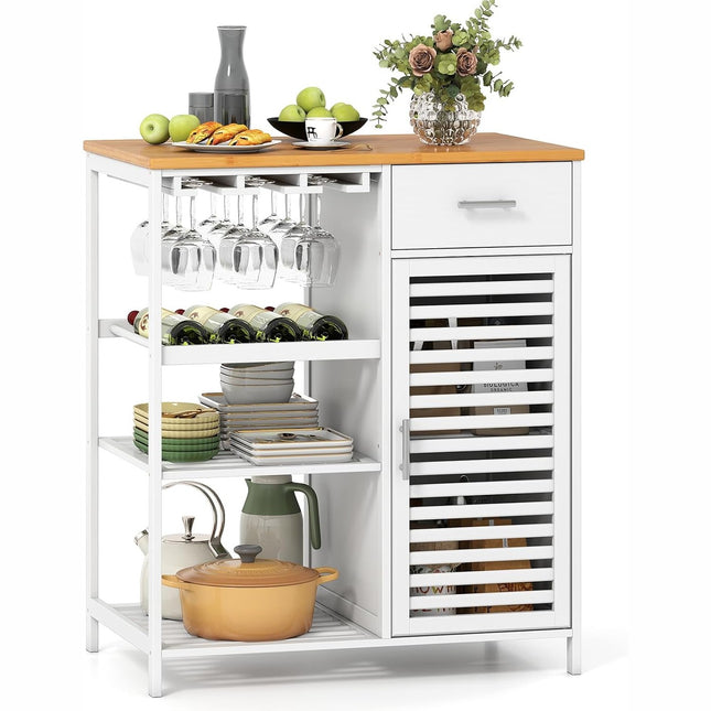 Dreamade Kitchen Island with Storage Cabinet