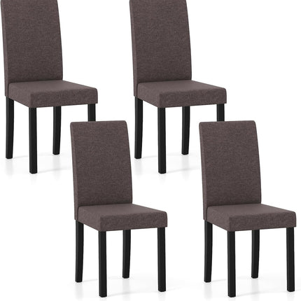 Dreamade Upholstered Dining Chair Set of 2/4 Mid Century Modern Fabric Kitchen Chairs with Thick Padded Seat