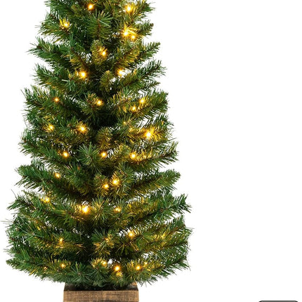 Dreamade 4ft Pre-Lit Christmas Tree for Entrances