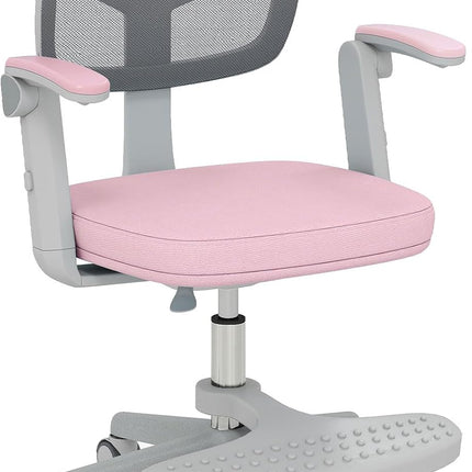 Kids Desk Chair, Ergonomic Adjustable Student Rolling Chair with Footrest & Flip-up Armrest