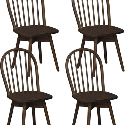 Dreamade Windsor Dining Chairs Set of 2/4 Farmhouse Swivel Kitchen Chairs with Spindle Back