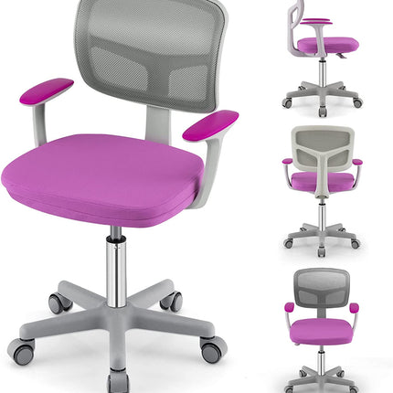 Dreamade Adjustable Desk Chair with Auto Brake Casters for Kids