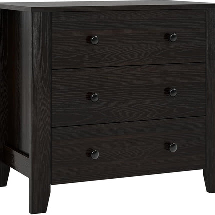 Dreamade Small 3-Drawer Dresser for Bedroom - 28.5” x 18” x 26” Wide Chest of Drawers, Modern Large Nightstand