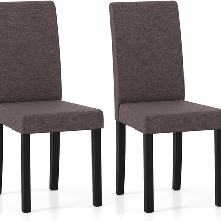 Dreamade Upholstered Dining Chair Set of 2/4 Mid Century Modern Fabric Kitchen Chairs with Thick Padded Seat