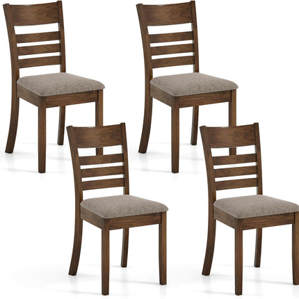 Dreamade Wooden Upholstered Kitchen Chair w/Rubber Wood Frame (2/4)