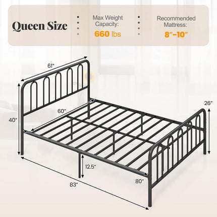 Dreamade Full/Queen/King Size Bed Frame with Headboard